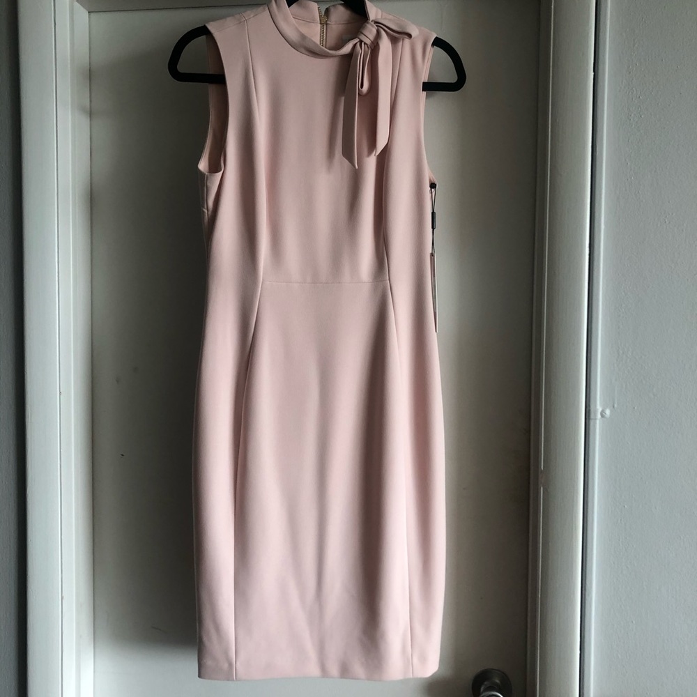 Calvin Klein High-neck Sheath Dress. Size 8